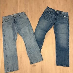 Ariat & wranglerMen's Relaxed Jeans - medium and Dark Wash sold together